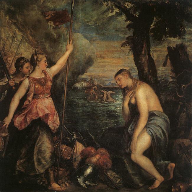  Titian Spain Succoring Religion oil painting image